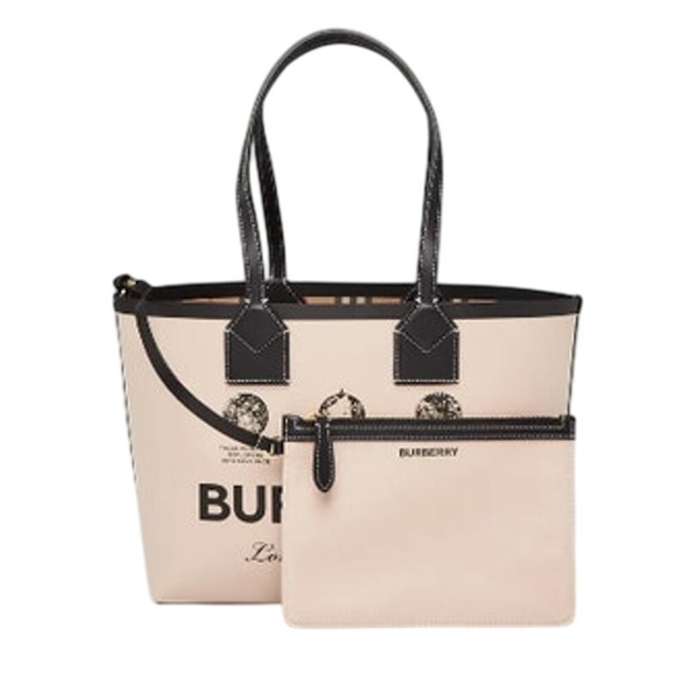 Burberry Ladies Beige Medium Heritage Dual Handle Tote - Picture 3 of 5